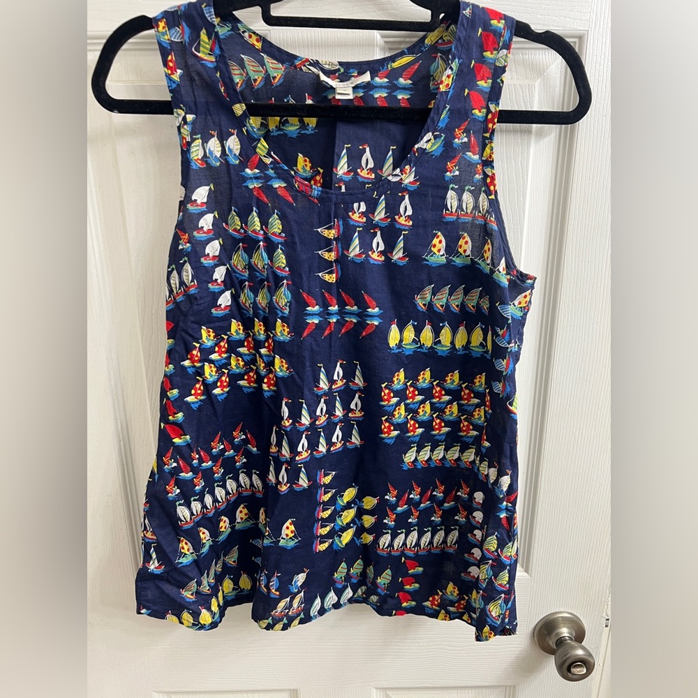 JCrew Nautical Regatta Sleeveless Top
